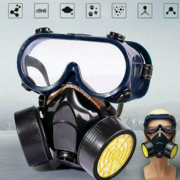 Set Ochelari si Masca de Protectie, Pentru Lucrul in Mediu Chimic, 2 Filtre de Carbon Activ Set Ochelari si Masca de Protectie, Pentru Lucrul in Mediu Chimic, 2 Filtre de Carbon Activ