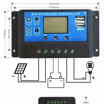 Kit solar cu panou fotovoltaic 100W controller 30A  bec 12V si  acumulator 12V 7.2A Cod 0240VMND Kit solar cu panou fotovoltaic 100W controller 30A  bec 12V si  acumulator 12V 7.2A Cod 0240VMND