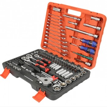 Kit Trusa tubulare CR-V, 121 piese + Set complet  surubelnita brat flexibil cu accesorii, trusa 41in1 Kit Trusa tubulare CR-V, 121 piese + Set complet  surubelnita brat flexibil cu accesorii, trusa 41in1