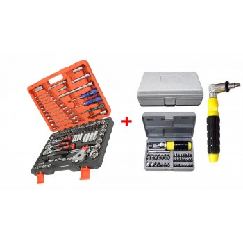 Kit Trusa tubulare CR-V, 121 piese + Set complet  surubelnita brat flexibil cu accesorii, trusa 41in1 Kit Trusa tubulare CR-V, 121 piese + Set complet  surubelnita brat flexibil cu accesorii, trusa 41in1