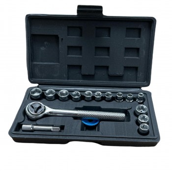 Kit Trusa de 108 chei tubulare cromate +Set capete chei tubulare, 4-13 mm, patrat 1/4 inch, 16 bucati  Kit Trusa de 108 chei tubulare cromate +Set capete chei tubulare, 4-13 mm, patrat 1/4 inch, 16 bucati
