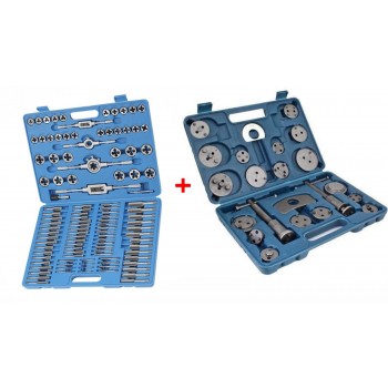 PACHET PROMOTIONAL Trusa  deTarozi si Filiere + Presa pentru repararea pistoanelor de frana Tagred, 22 piese complexe PACHET PROMOTIONAL Trusa  deTarozi si Filiere + Presa pentru repararea pistoanelor de frana Tagred, 22 piese complexe
