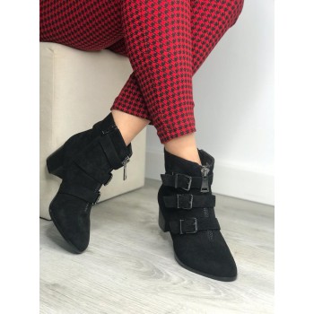Botine cu toc BDG0218 BLACK R2/6/1 Botine cu toc BDG0218 BLACK R2/6/1