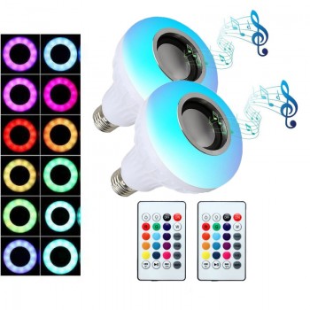 SET 2 x Boxa cu bec LED cu telecomanda si Joc de lumini SET 2 x Boxa cu bec LED cu telecomanda si Joc de lumini