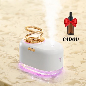 Difuzor de aroma si inel dublu suspendat cu lumina colorata, ulei aromaterapie CADOU, cod 030chL Difuzor de aroma si inel dublu suspendat cu lumina colorata, ulei aromaterapie CADOU, cod 030chL