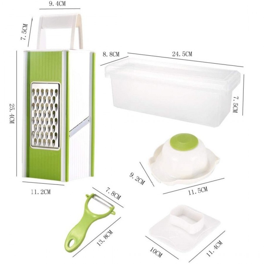 Razatoare multifunctionala cu recipient de colectare, Alb/Verde - Bucatarie -wowreduceri.ro Razatoare multifunctionala cu recipient de colectare, Alb/Verde - Bucatarie - wowreduceri.ro