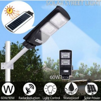 Lampa Solara LED 60 W Corp Iluminat Jortan cu Incarcare Solara Panou Fotovoltaic + Telecomanda + STALP METALIC Lampa Solara LED 60 W Corp Iluminat Jortan cu Incarcare Solara Panou Fotovoltaic + Telecomanda + STALP METALIC