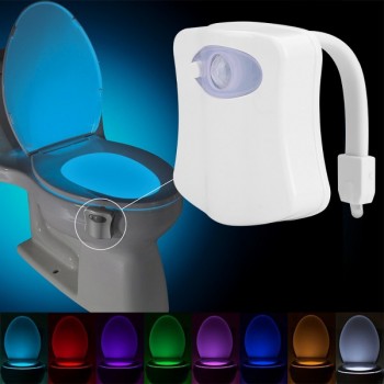 Lampa LED multicolora pentru toaleta cu senzor de miscare Lampa LED multicolora pentru toaleta cu senzor de miscare