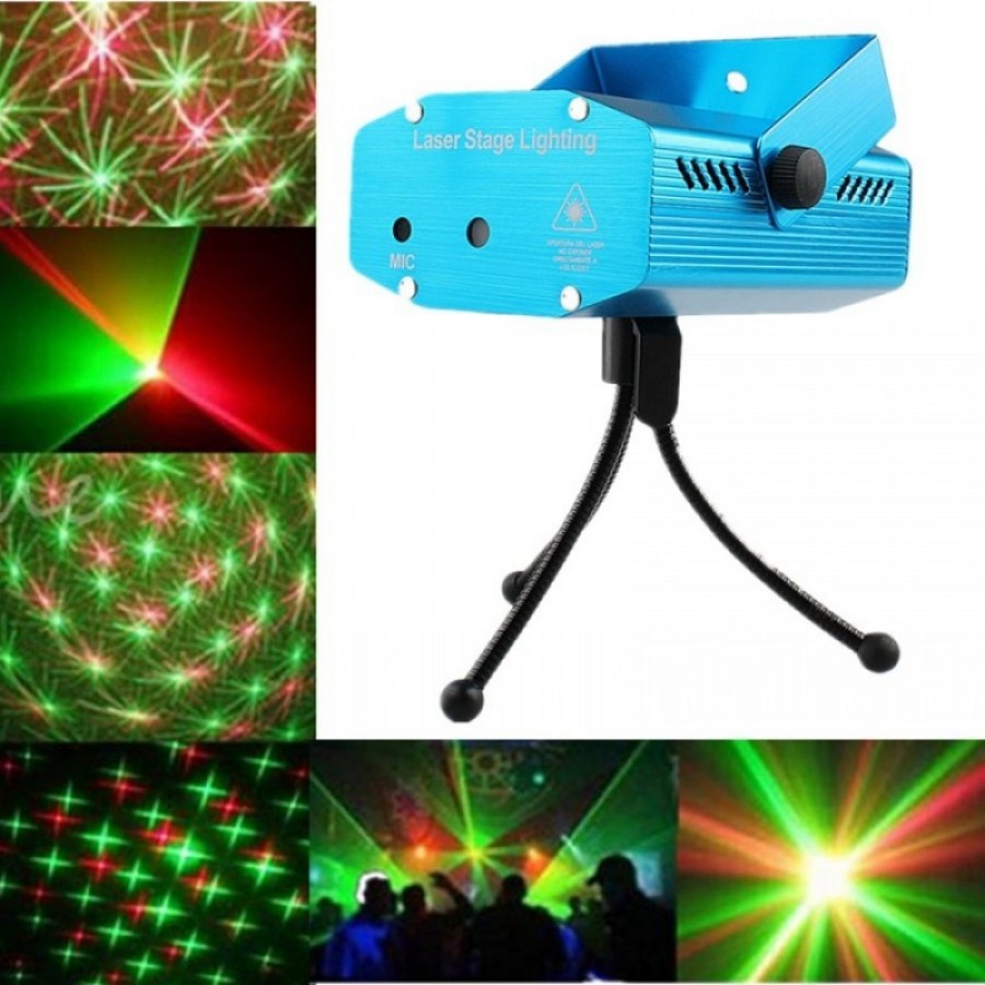 Mini proiector laser cu joc de lumini si senzor de sunet ( Iluminat )