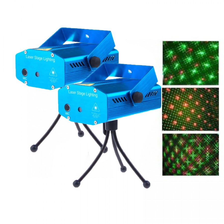 SET 2 x Mini proiector laser cu joc de lumini si senzor de sunet ( Iluminat )