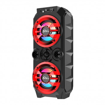 Boxa portabila, 250W, bluetooth, USB, Radio FM, joc de lumini si bass Boxa portabila, 250W, bluetooth, USB, Radio FM, joc de lumini si bass