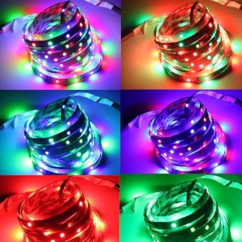 SET 2 x Banda Led RGB Led Strip cu lumina multicolora , IP65, 5 m, cu Telecomanda 24 taste  SET 2 x Banda Led RGB Led Strip cu lumina multicolora , IP65, 5 m, cu Telecomanda 24 taste