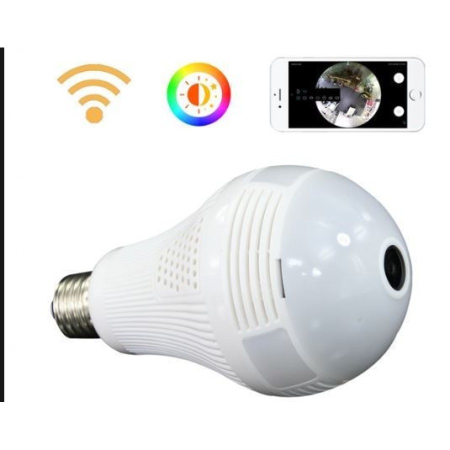 Bec cu camera de supraveghere ip wireless incorporata, 360 grade - Camere de supraveghere -wowreduceri.ro Bec cu camera de supraveghere ip wireless incorporata, 360 grade - Camere de supraveghere - wowreduceri.ro