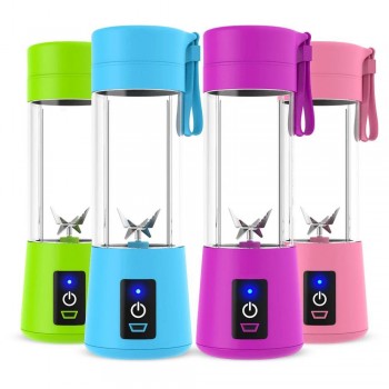 Blender portabil, cu baterie proprie 2000 mah, 4 lame inox, pentru fructe si legume Blender portabil, cu baterie proprie 2000 mah, 4 lame inox, pentru fructe si legume