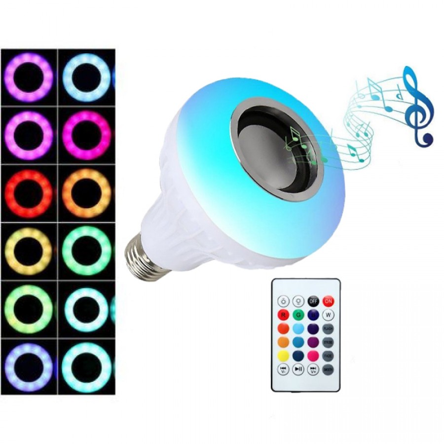 Boxa cu bec LED cu telecomanda si Joc de lumini ( Boxe, Casti, Microfoane )