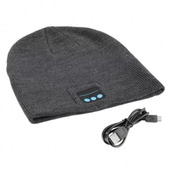 Caciula cu bluetooth si microfon, bluetooth V3.0, Gri, cod: 0015x Caciula cu bluetooth si microfon, bluetooth V3.0, Gri, cod: 0015x