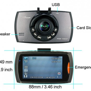 Camera Auto DVR Camcorder Full HD 1080p, Senzor de miscare, G-Senzor Camera Auto DVR Camcorder Full HD 1080p, Senzor de miscare, G-Senzor