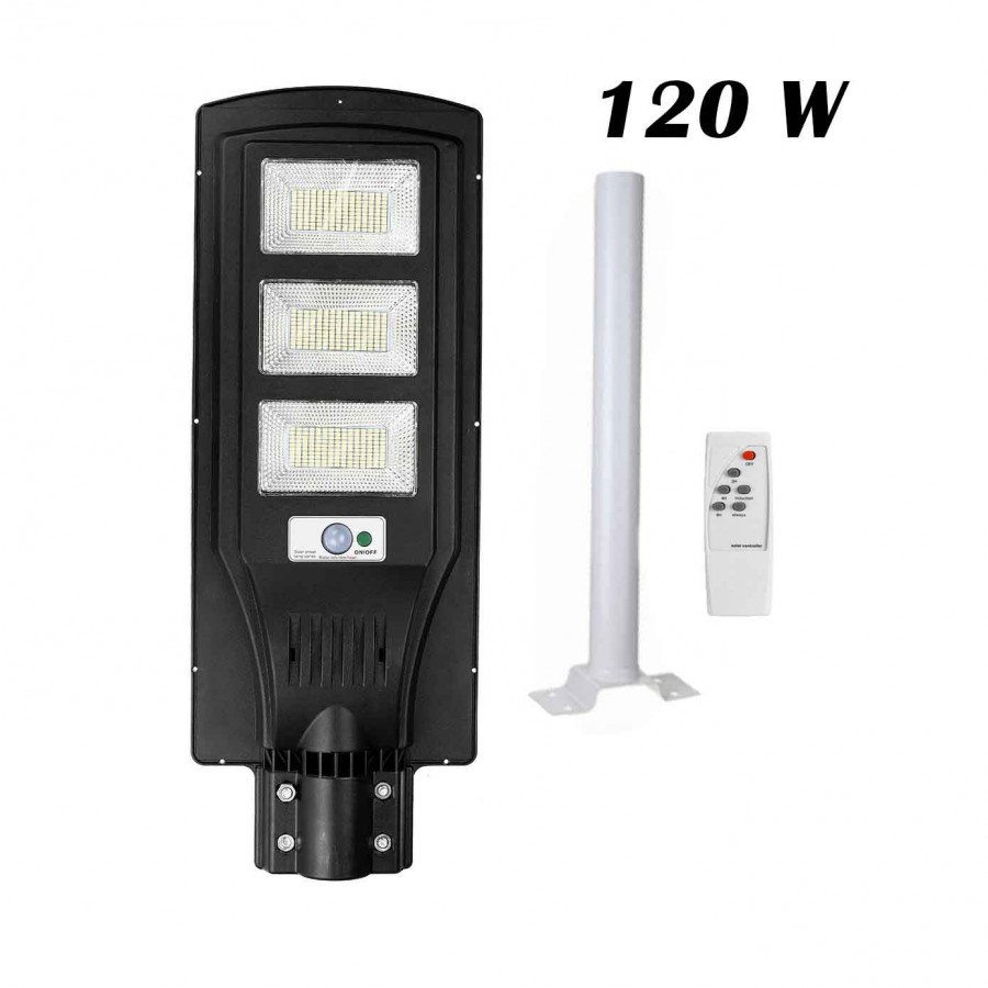 Lampa Stradala Solara Led 120W cu Telecomanda Inclusa - PRODUSE NOI -wowreduceri.ro Lampa Stradala Solara Led 120W cu Telecomanda Inclusa - PRODUSE NOI - wowreduceri.ro