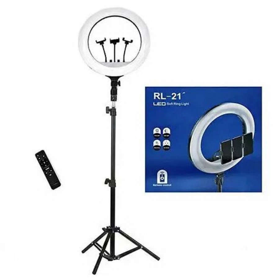 Lampa circulara profesionala RL-21, 65 W, 21 inch, 3 trepte lumina, telecomanda, trepied inclus - Iluminat -wowreduceri.ro Lampa circulara profesionala RL-21, 65 W, 21 inch, 3 trepte lumina, telecomanda, trepied inclus ( Iluminat )