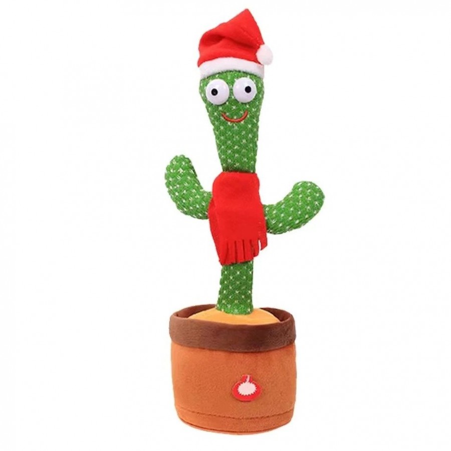 Cactus dansator și vorbitor,jucărie de plus, caciula si fular incluse ( PRODUSE NOI )