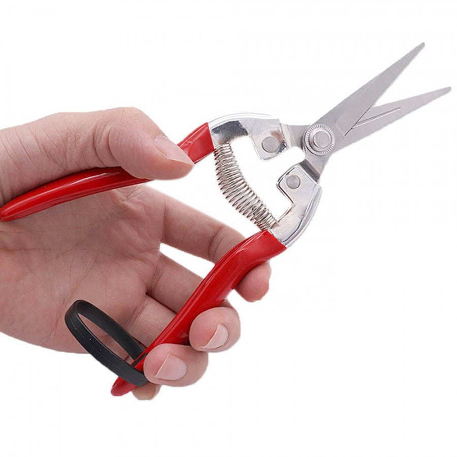 Foarfeca pentru gradina, maner ergonomic, Rosu, cod 0007x - PRODUSE NOI - wowreduceri.ro