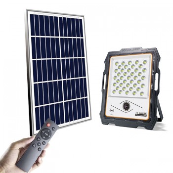 Proiector LED cu panou solar si camera WiFi, 200W, lumina alba, telecomanda, cod 0190 Proiector LED cu panou solar si camera WiFi, 200W, lumina alba, telecomanda, cod 0190