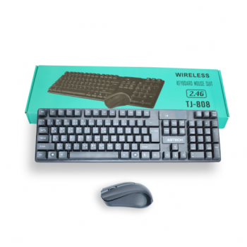 KIT tastatura + mouse wireless TJ-808, 2.4 G, Negru KIT tastatura + mouse wireless TJ-808, 2.4 G, Negru