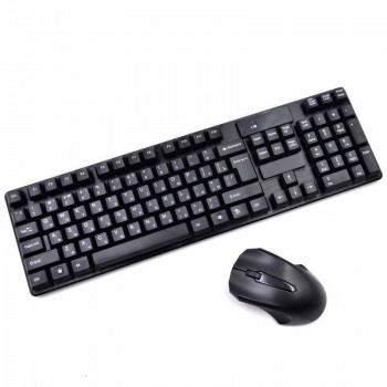 KIT tastatura + mouse wireless TJ-808, 2.4 G, Negru KIT tastatura + mouse wireless TJ-808, 2.4 G, Negru