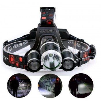 Lanterna frontala cu 3 LED-uri si zoom Lanterna frontala cu 3 LED-uri si zoom