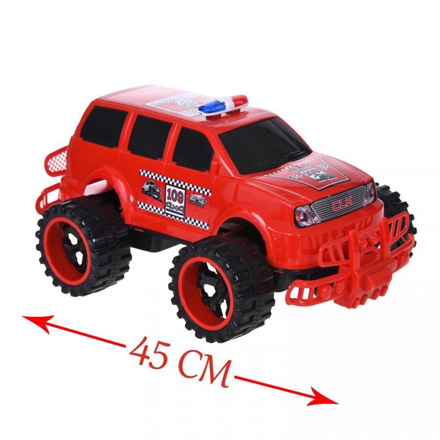 Masinuta de jucarie Monster Truck JEEP pentru off road, dimensiune mare (45 cm lungime), Rosu - Masinute jucarie - wowreduceri.ro