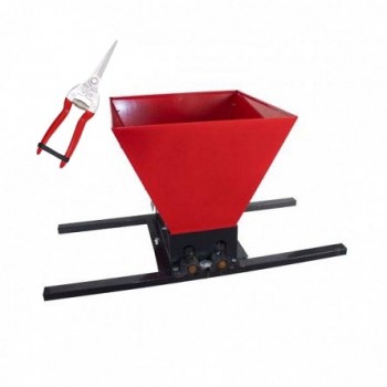 PACHET Zdrobitoare struguri manuala, capacitate 180kg/h + Foarfeca pentru gradina, Rosu PACHET Zdrobitoare struguri manuala, capacitate 180kg/h + Foarfeca pentru gradina, Rosu