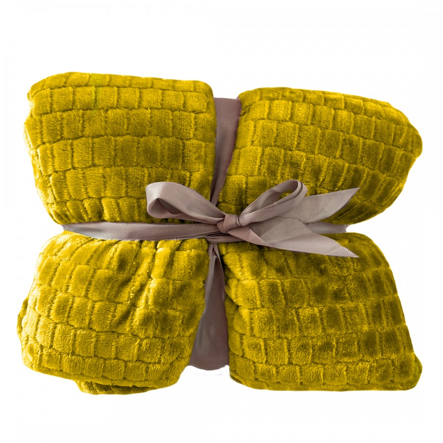 Patura pufoasa Valentine Home Cocolino, Galben ( Casa si gradina )