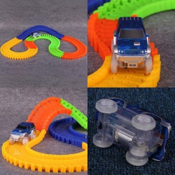 Pista Flexibila Magic Tracks, 220 Piese + Masinuta LED Pista Flexibila Magic Tracks, 220 Piese + Masinuta LED