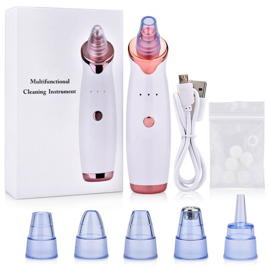 Aspirator facial pentru indepartarea punctelor negre, 3 nivele de rezistenta, 5 capete inlocuibile - Sanatate&Frumusete -wowreduceri.ro Aspirator facial pentru indepartarea punctelor negre, 3 nivele de rezistenta, 5 capete inlocuibile ( Sanatate&Frumusete )