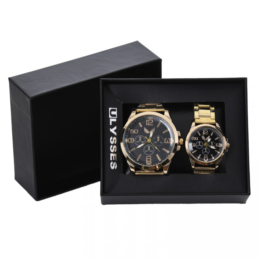 Set ceasuri pentru cuplu Ulysses Gold-Black New - Ceasuri -wowreduceri.ro Set ceasuri pentru cuplu Ulysses Gold-Black New - Ceasuri - wowreduceri.ro