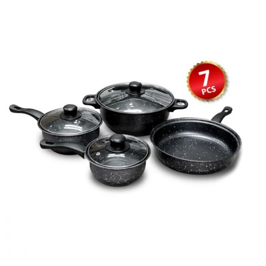Set Vase Gatit 7 Piese, Non Stick, Capace Sticla Si Manere Bachelita, Cod 055-Mhm - Bucatarie -wowreduceri.ro Set Vase Gatit 7 Piese, Non Stick, Capace Sticla Si Manere Bachelita, Cod 055-Mhm ( Bucatarie )