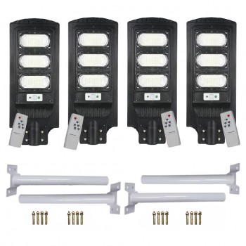 Set x4 Lampa Stradala Proiector LED cu Incarcare Solara Jortan, 90W Panou Solar Incorporat Set x4 Lampa Stradala Proiector LED cu Incarcare Solara Jortan, 90W Panou Solar Incorporat