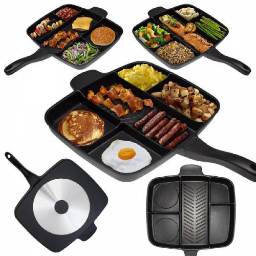 Tigaie multifunctionala non-aderenta Magic Pan, 32 x 38 cm - Bucatarie - wowreduceri.ro