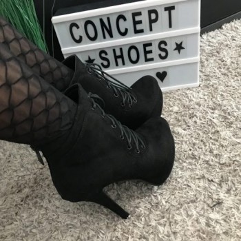 Botine cu toc subtire   J1AX1608-2 BLACK R1/8/4 Botine cu toc subtire   J1AX1608-2 BLACK R1/8/4