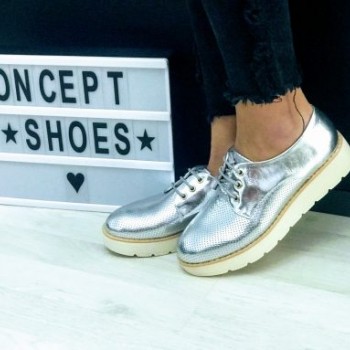 Pantofi oxford 7-895 SILVER R1/10/3 Pantofi oxford 7-895 SILVER R1/10/3