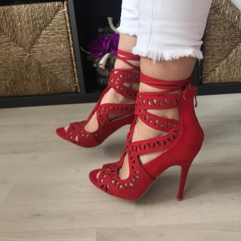 Sandale cu toc Rouge Red R1/5/1 Sandale cu toc Rouge Red R1/5/1