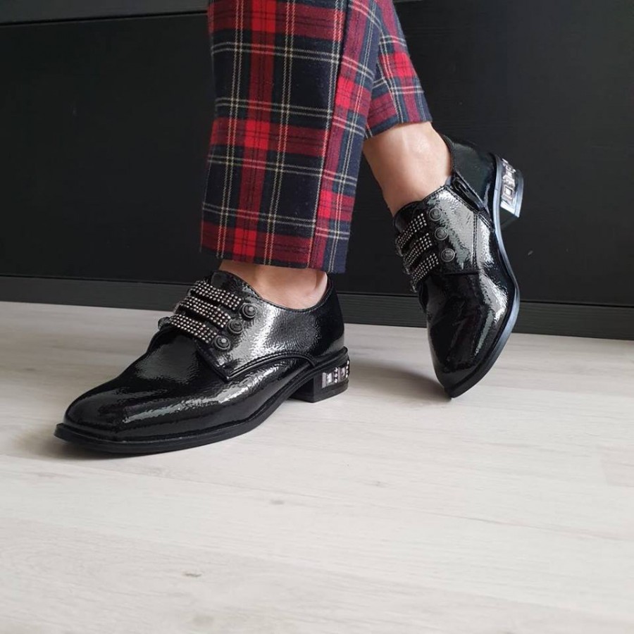 Pantofi casual B-165 BLACK R1/10/3 - Pantofi casual - wowreduceri.ro