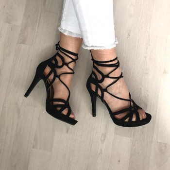 Sandale cu toc LBS 2690 BLACK R1/4/1 Sandale cu toc LBS 2690 BLACK R1/4/1